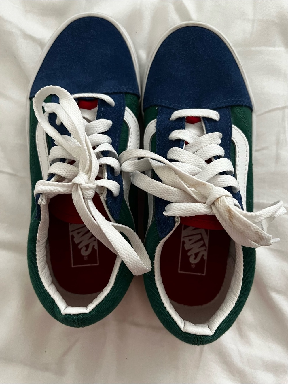 Vans Kids Low-Top Sneakers in Navy, Green, yellow & White